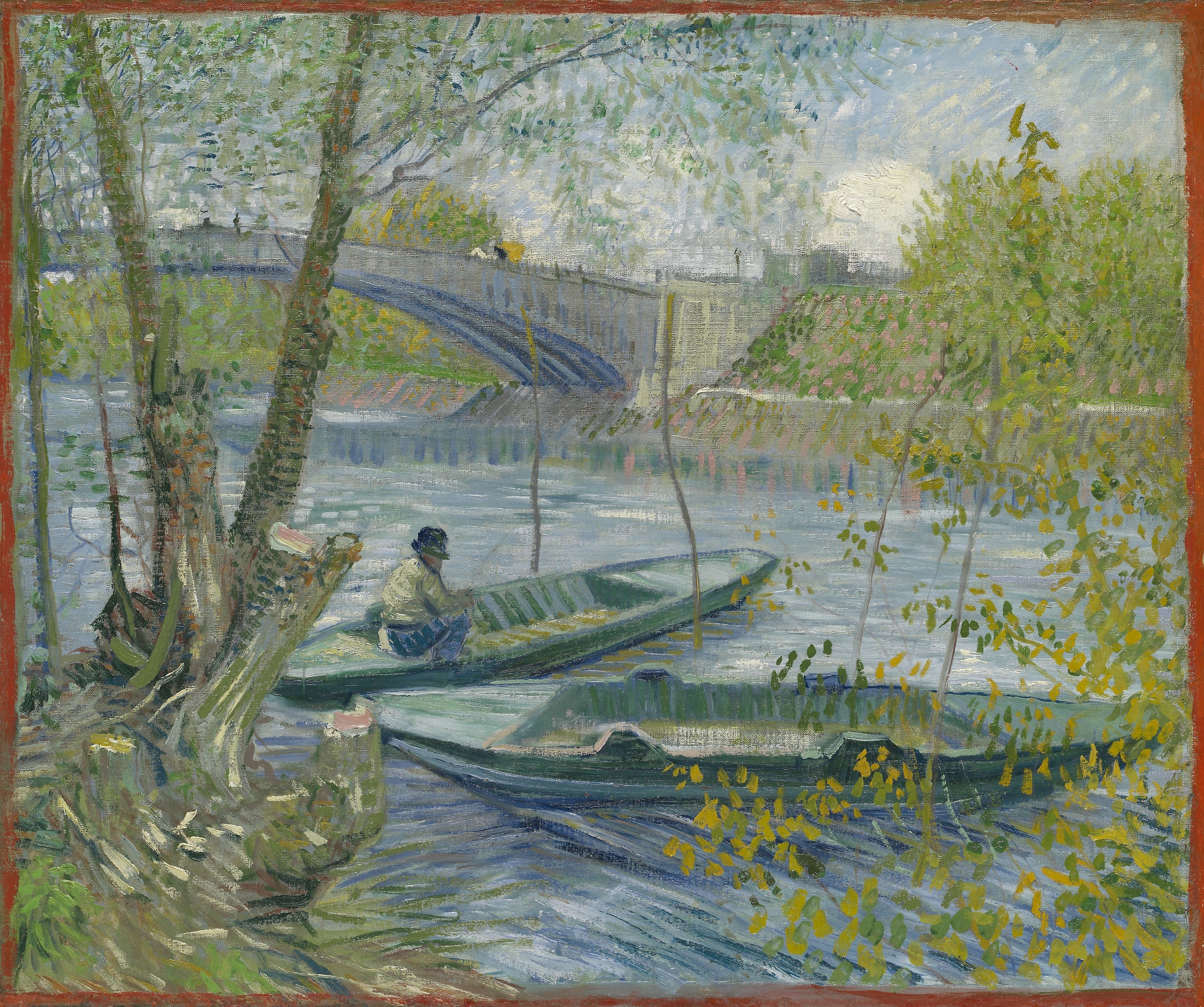 Fishing in Spring, the Pont de Clichy (Asnières), 1887, by Vincent van Gogh