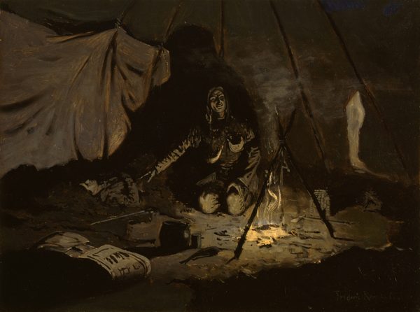 The Dry Leaves Lasted Longer Than She by Frederic Remington