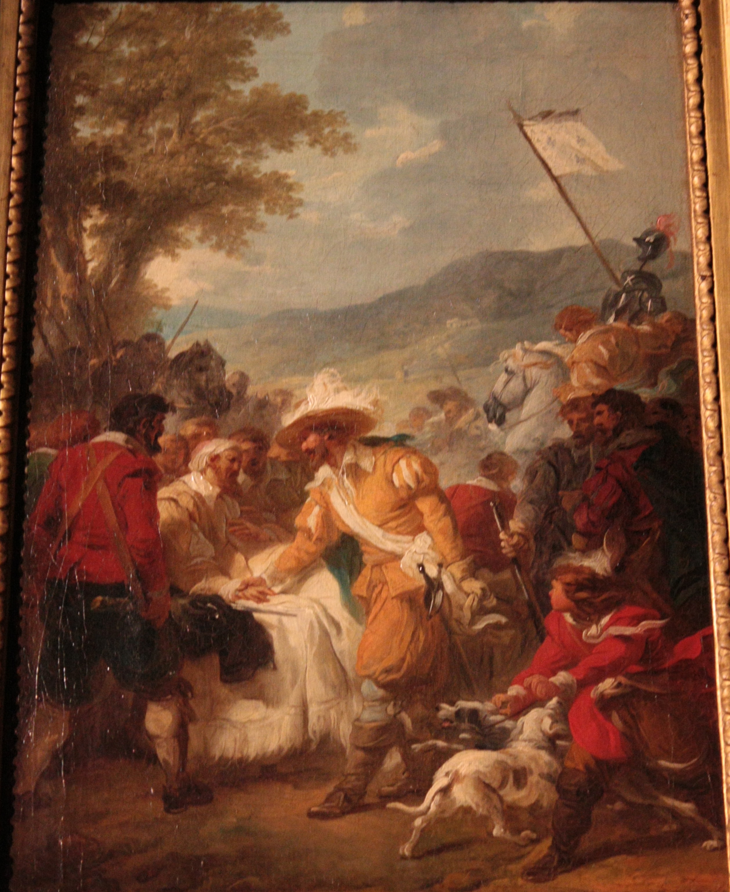 French: Henri IV rencontrant Sully blessé by François-André Vincent