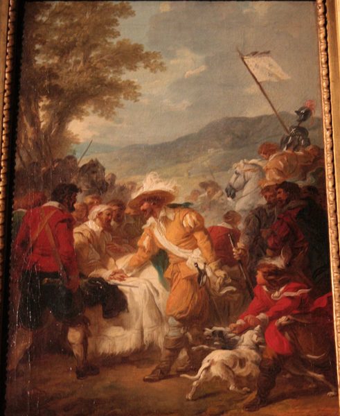 French: Henri IV rencontrant Sully blessé by François-André Vincent
