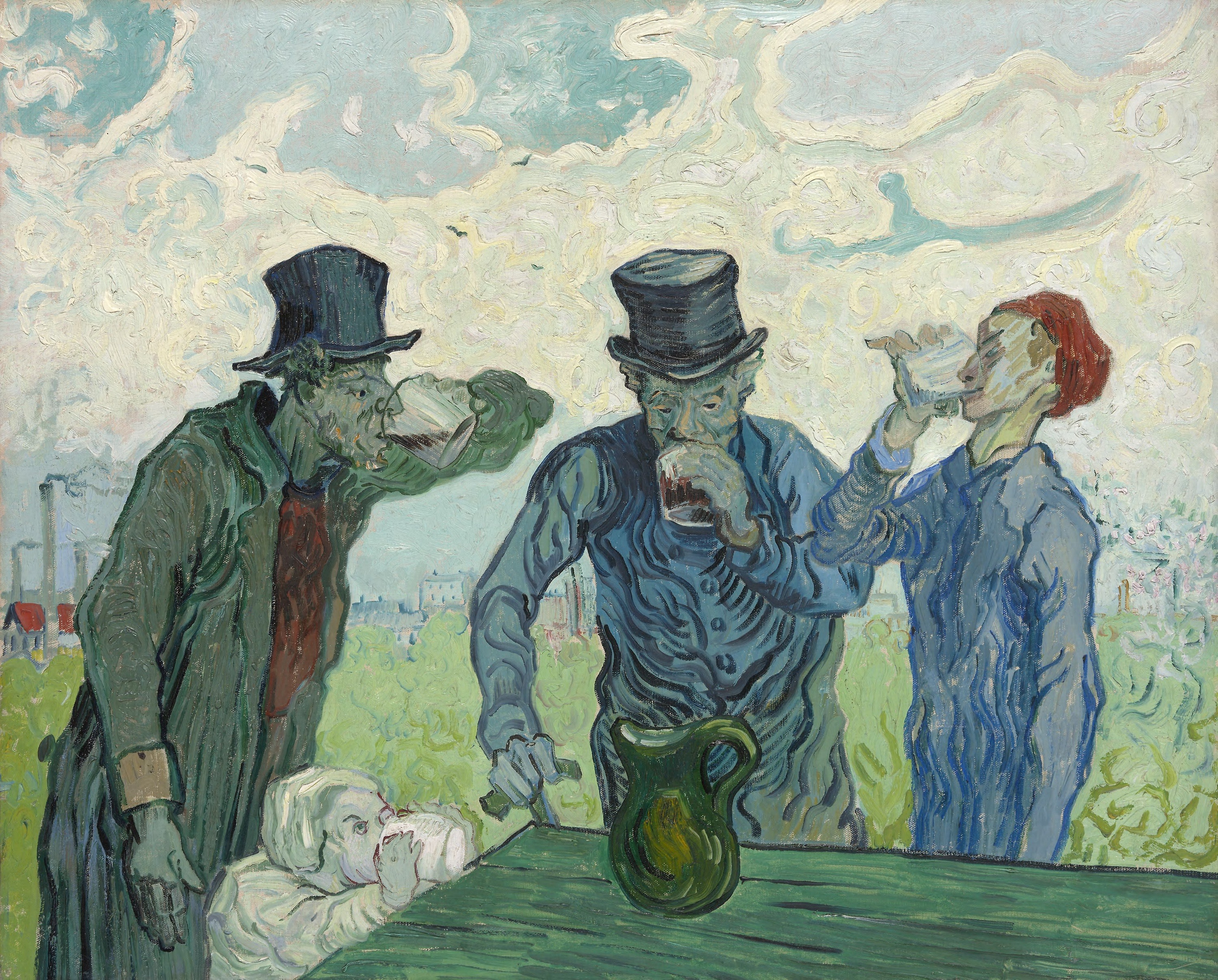 The Drinkers, 1890-02, by Vincent van Gogh