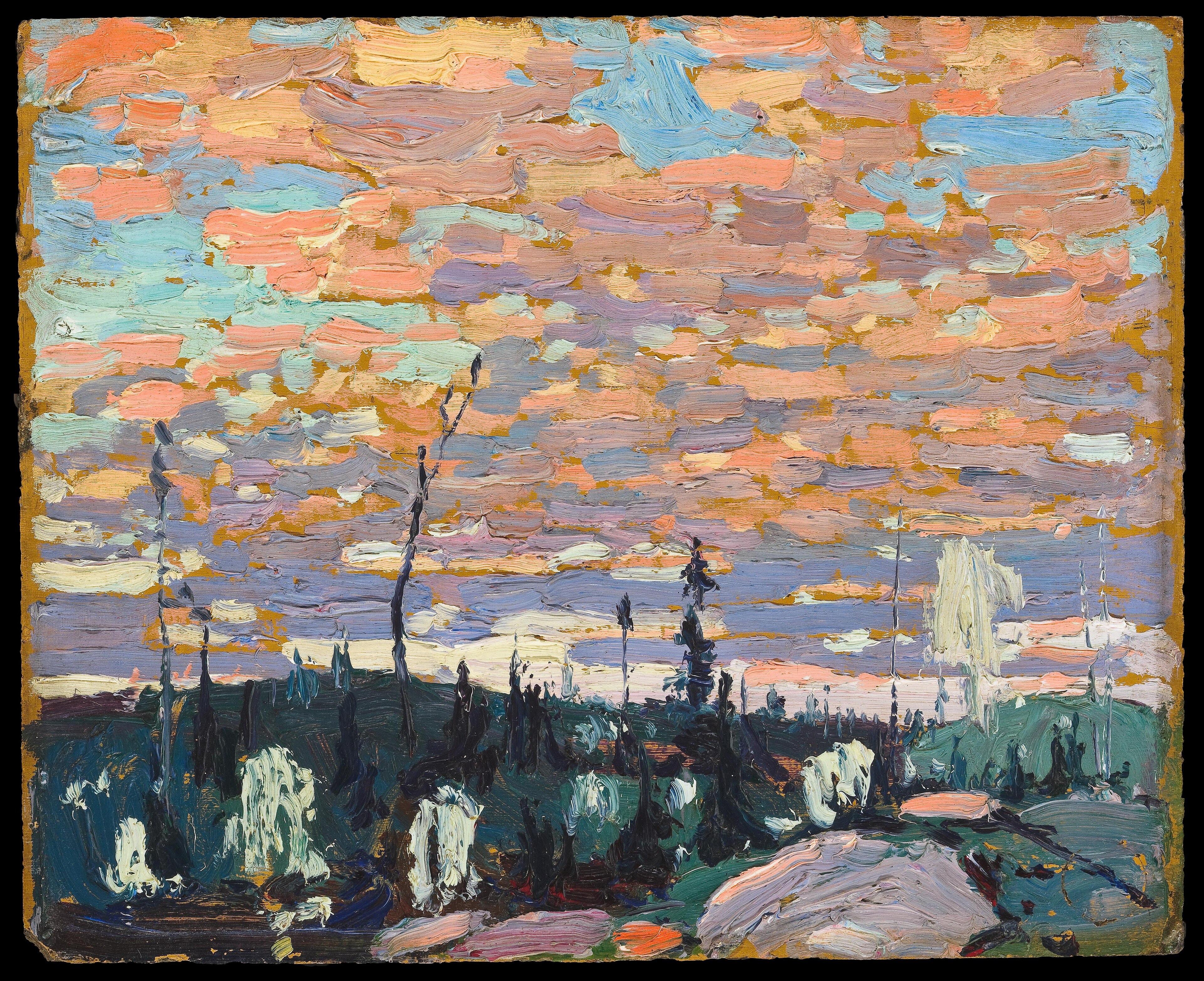 Wild Cherries, Spring by Tom Thomson