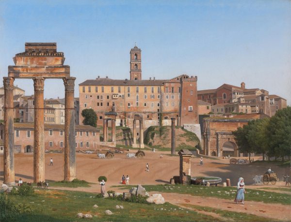 View of the Forum in Rome by Christoffer Wilhelm Eckersberg