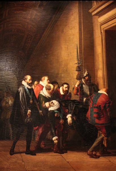 French: Henri IV mort rapporté au Louvre après son assassinat by Joseph-Nicolas Robert-Fleury
