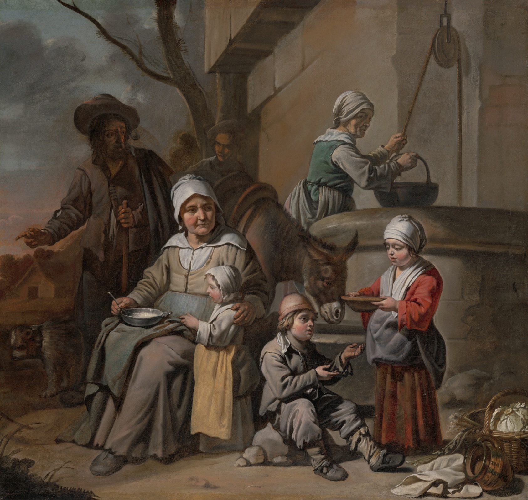 A work made of oil on canvas.