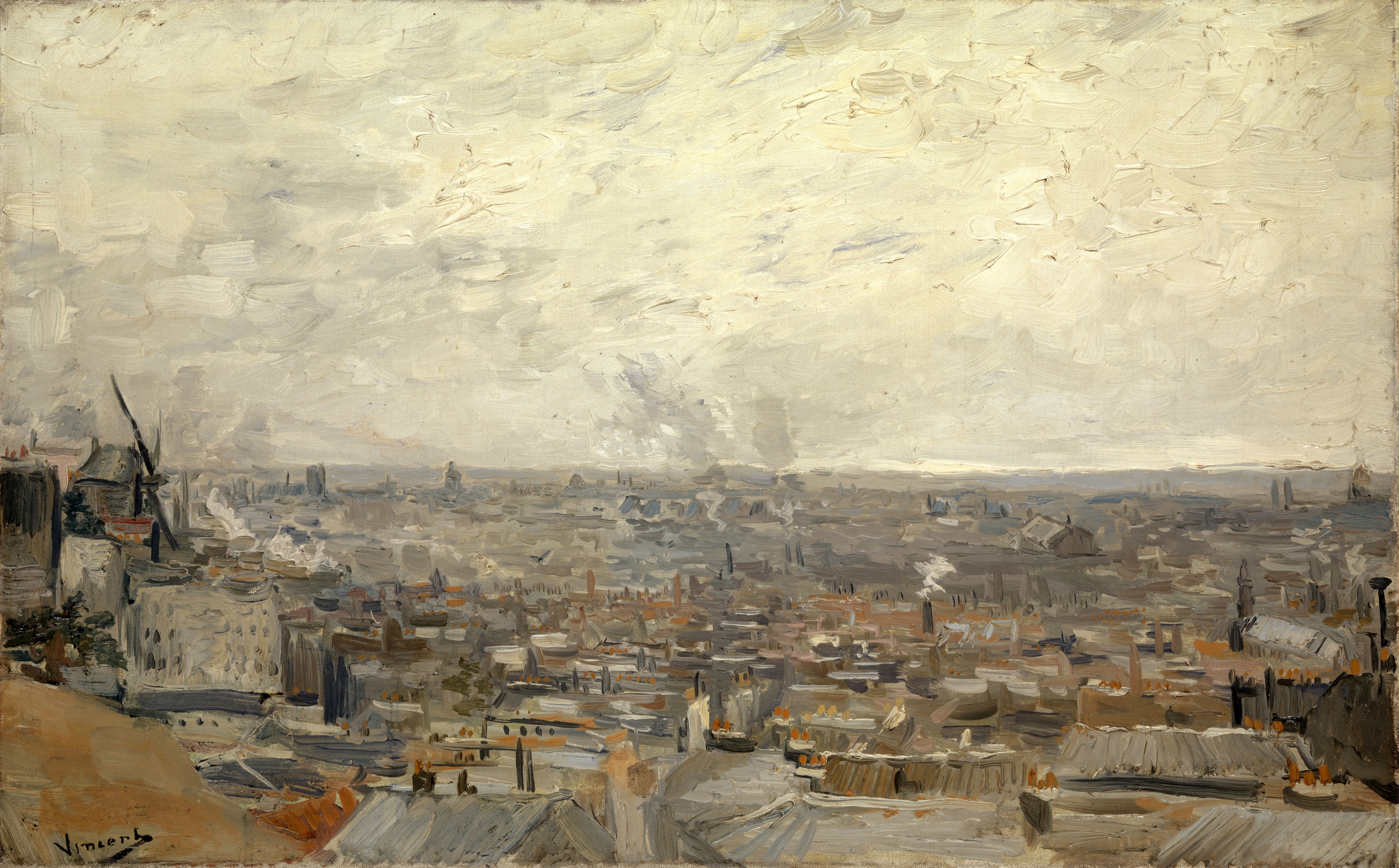 View of Paris from Montmartre, 1886, by Vincent van Gogh