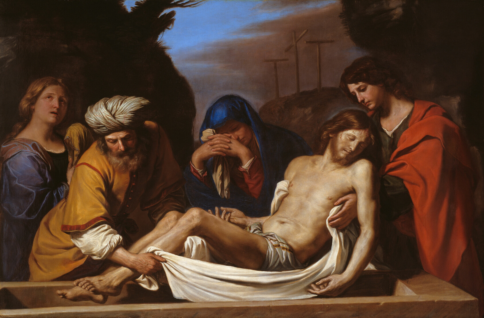 A work made of oil on canvas.