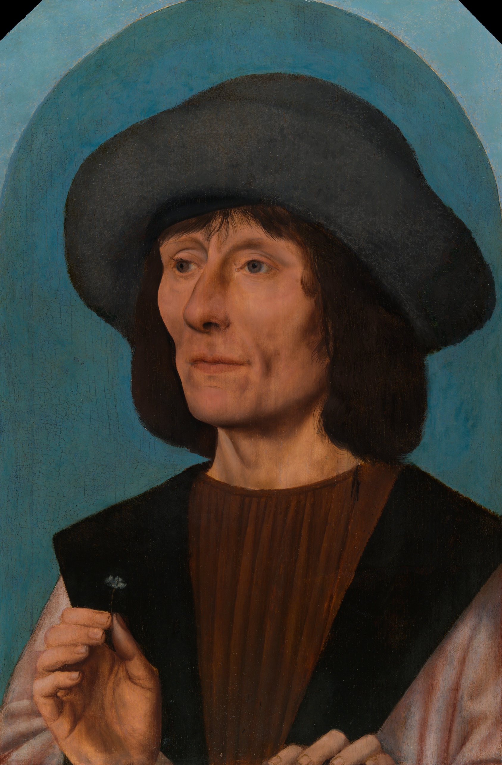 A work made of oil on panel.