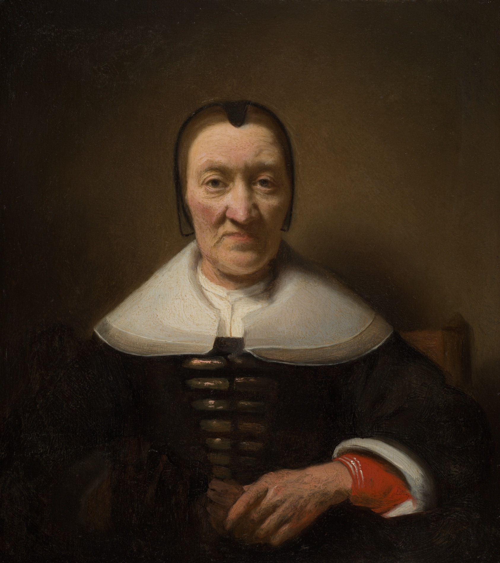 A work made of oil on panel.
