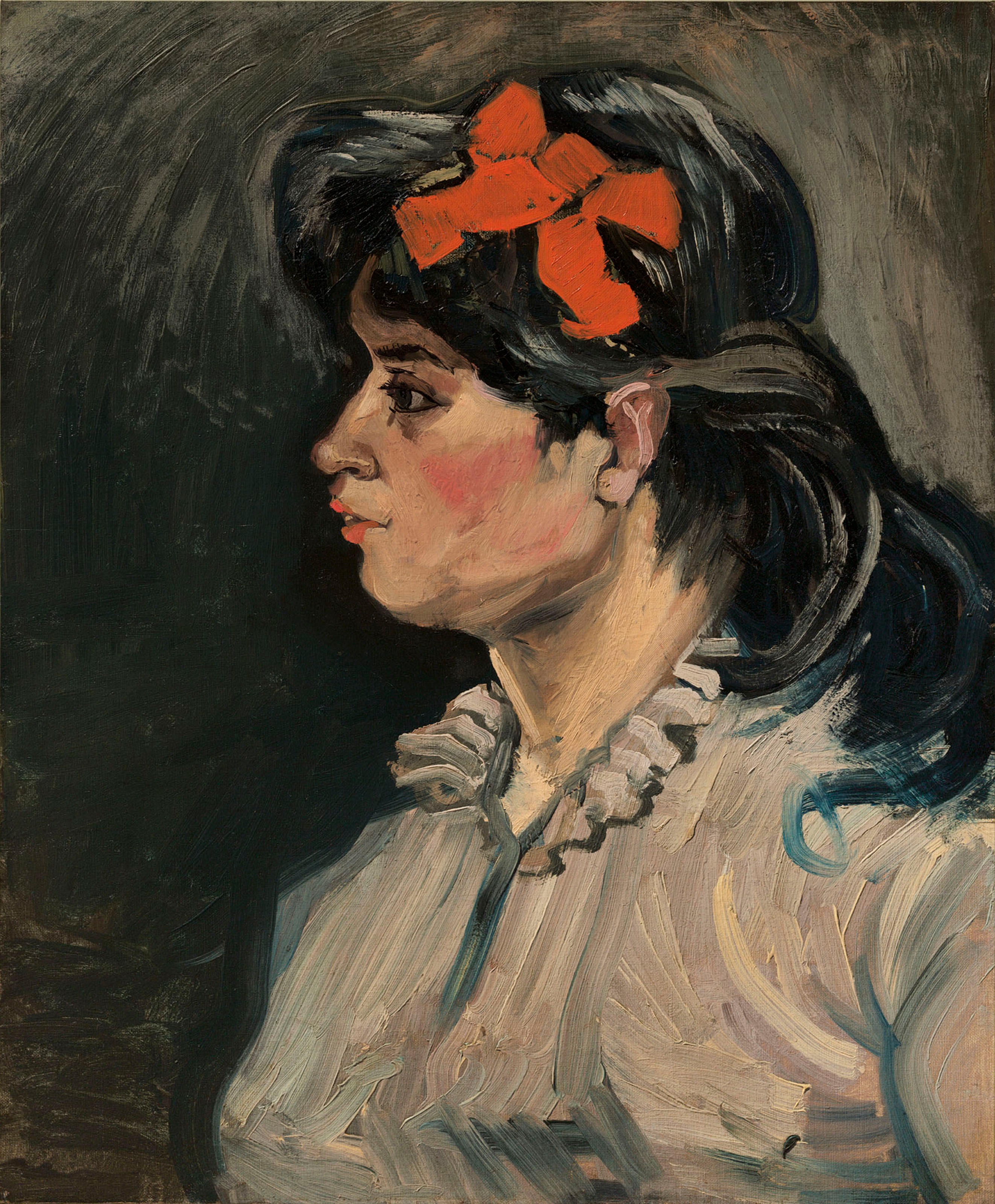 Portrait of a Lady with Red Hair Band, 1885-12, by Vincent van Gogh