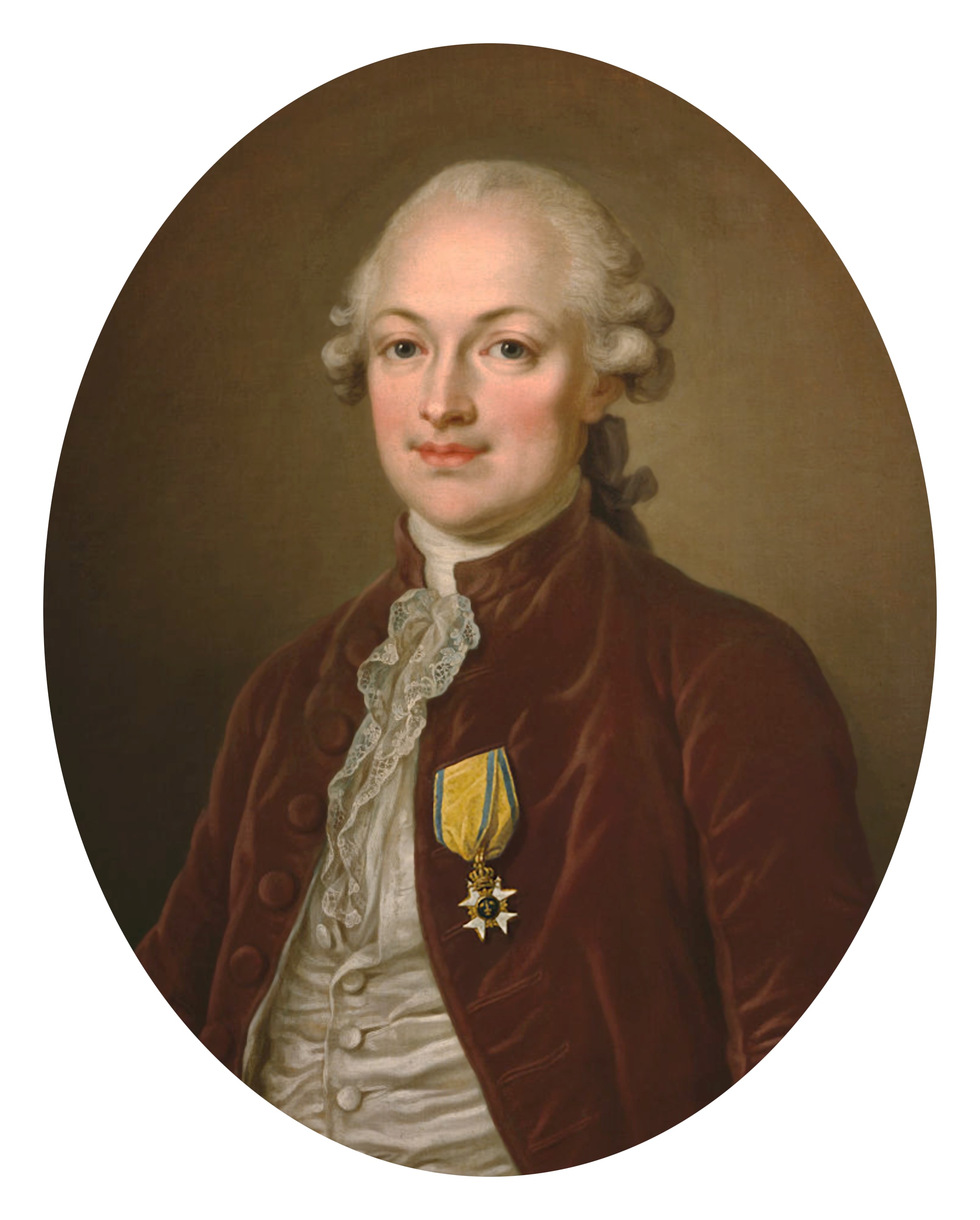 Erik Magnus Staël von Holstein (1749-1802), baron, lieutenant, ambassador to Paris, married to the author Anne Louise Germaine Necker by Ulrika Pasch