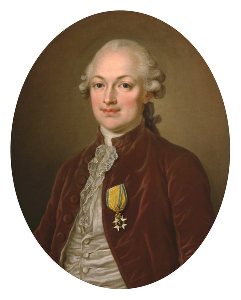 Erik Magnus Staël von Holstein (1749-1802), baron, lieutenant, ambassador to Paris, married to the author Anne Louise Germaine Necker by Ulrika Pasch