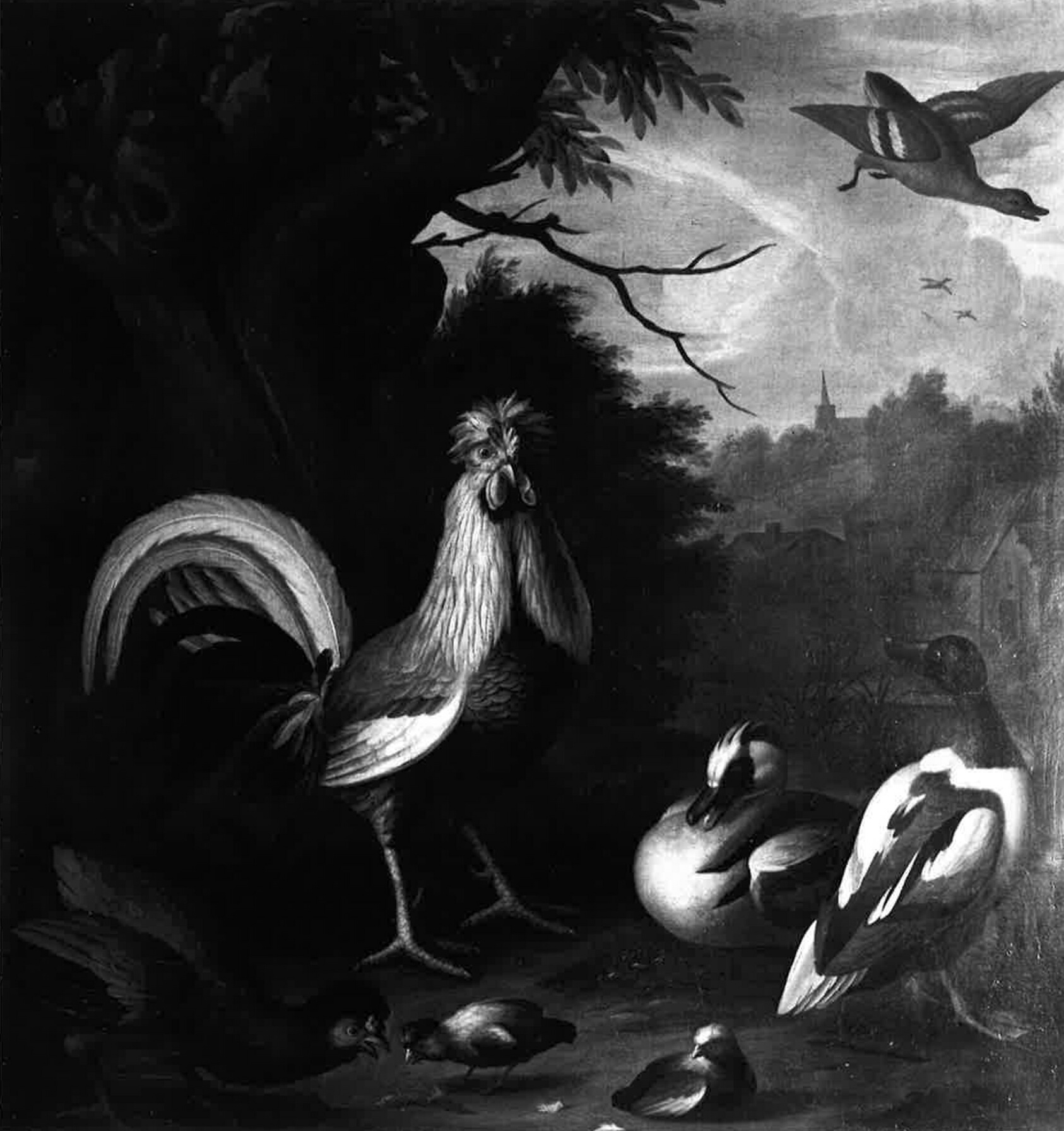 A work made of oil on canvas.