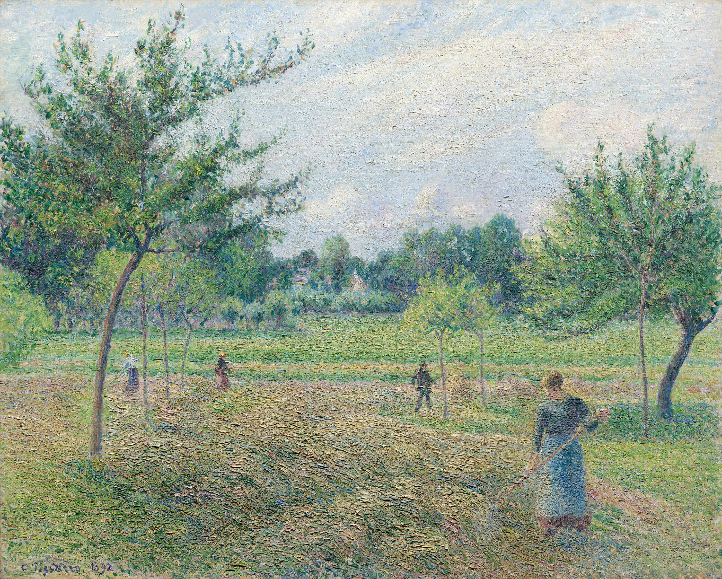 A work made of oil on canvas.