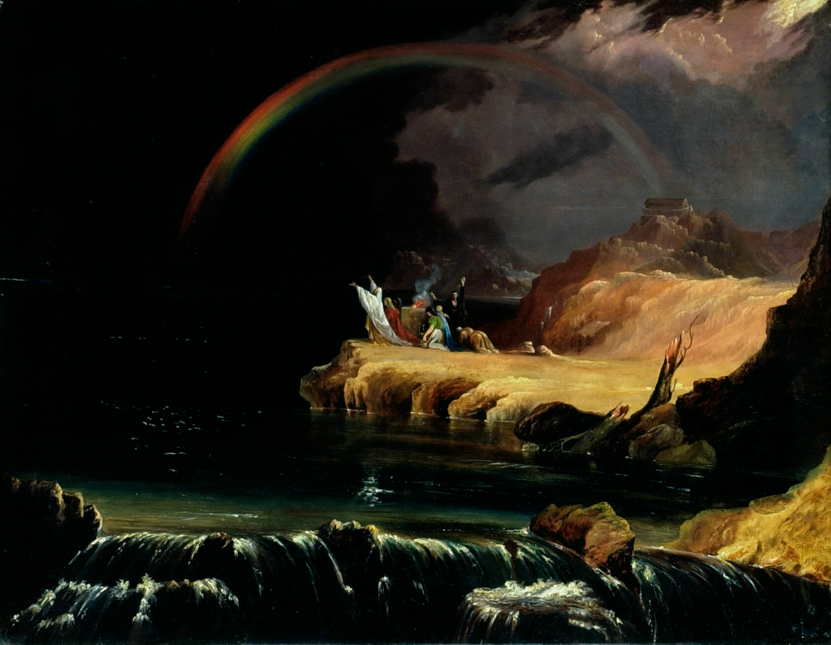 A work made of oil on canvas.