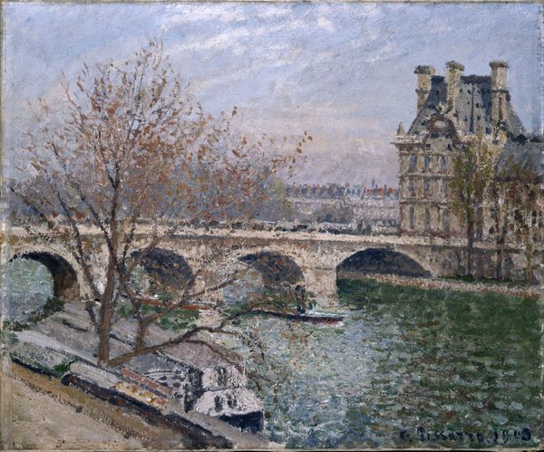 The Pont Royal and the Pavillon de Flore by Camille Pissarro, 1903 by Camille Pissarro