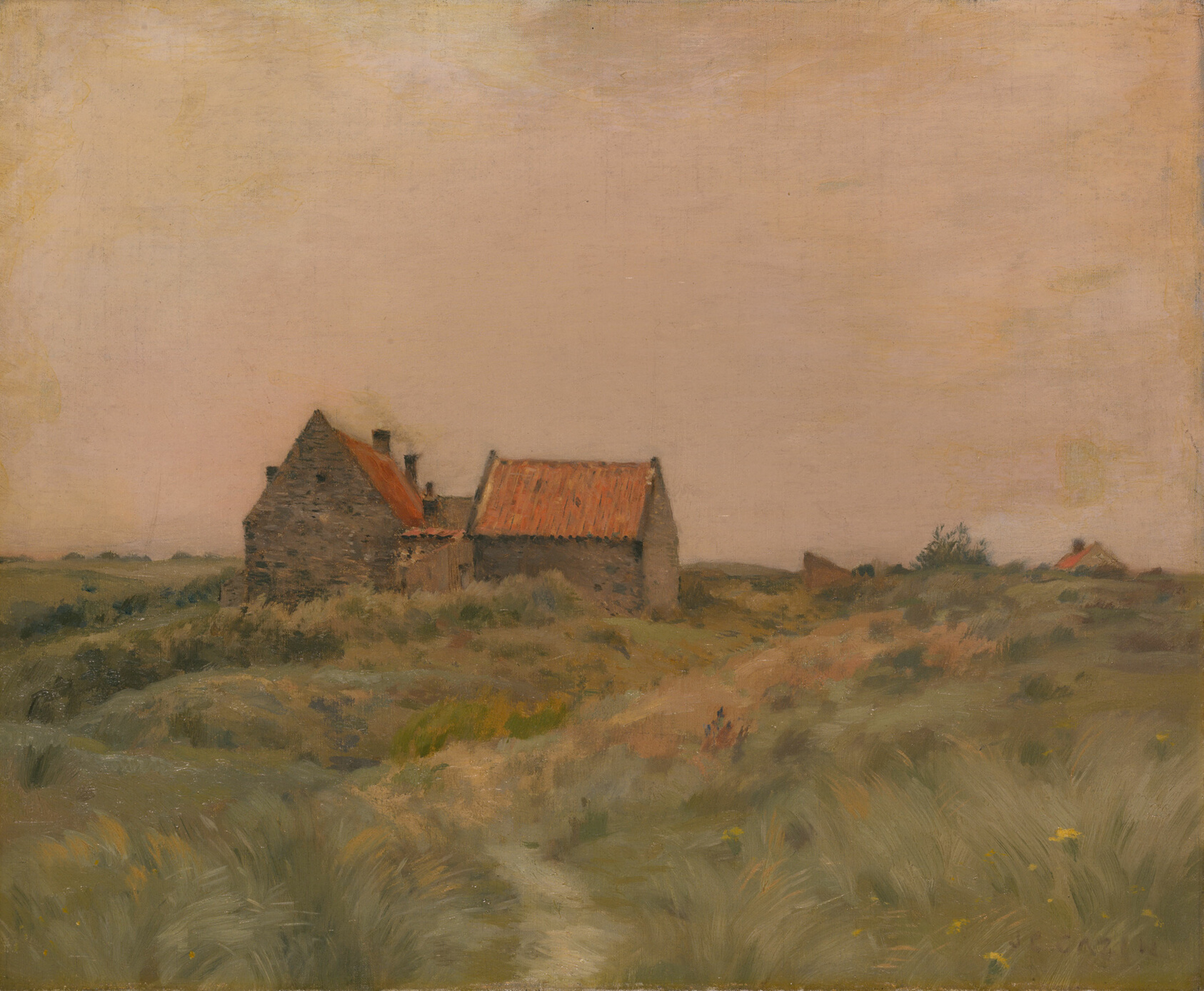 A work made of oil on canvas.