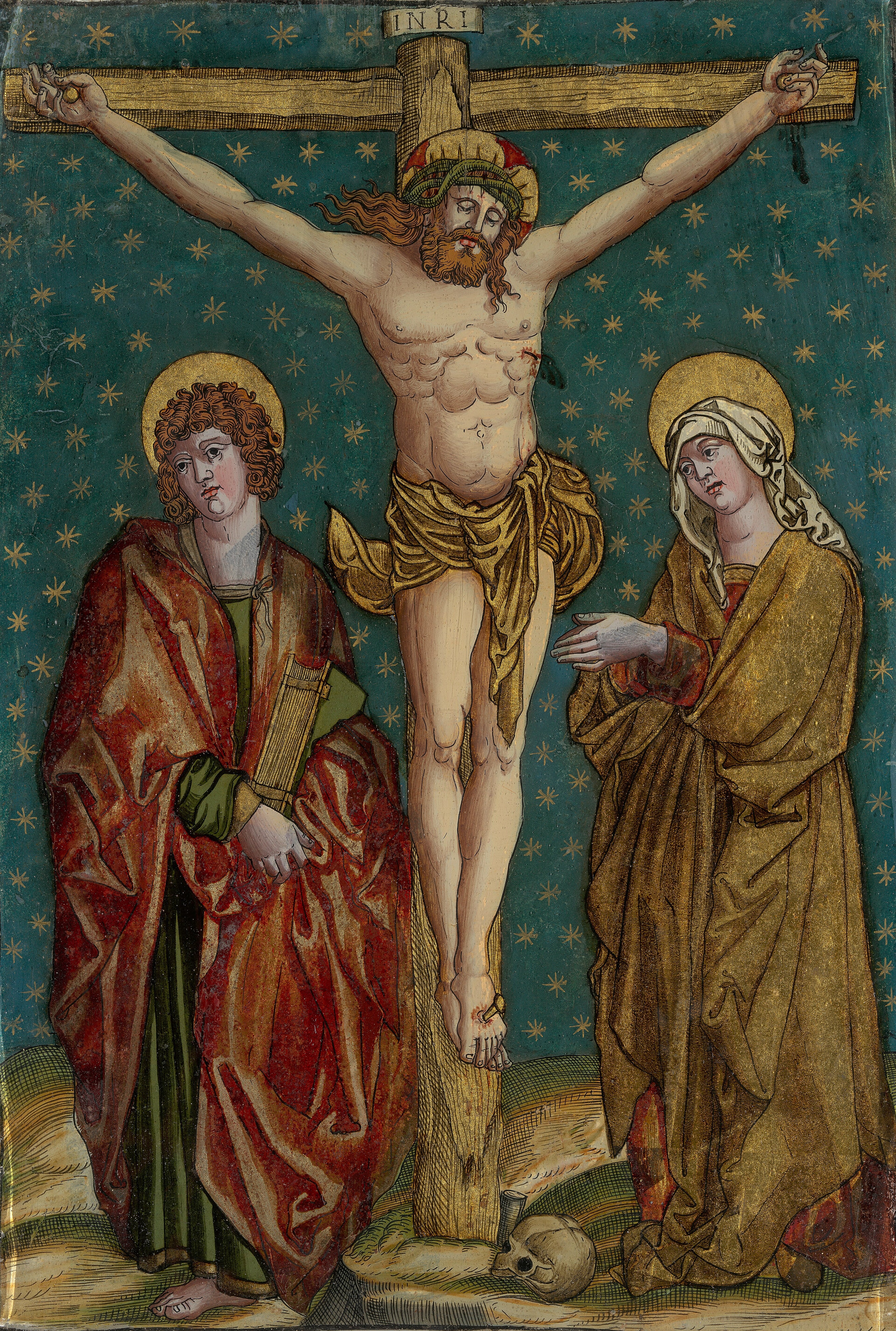 Crucifixion of Christ, with the Virgin and St John by anonymous