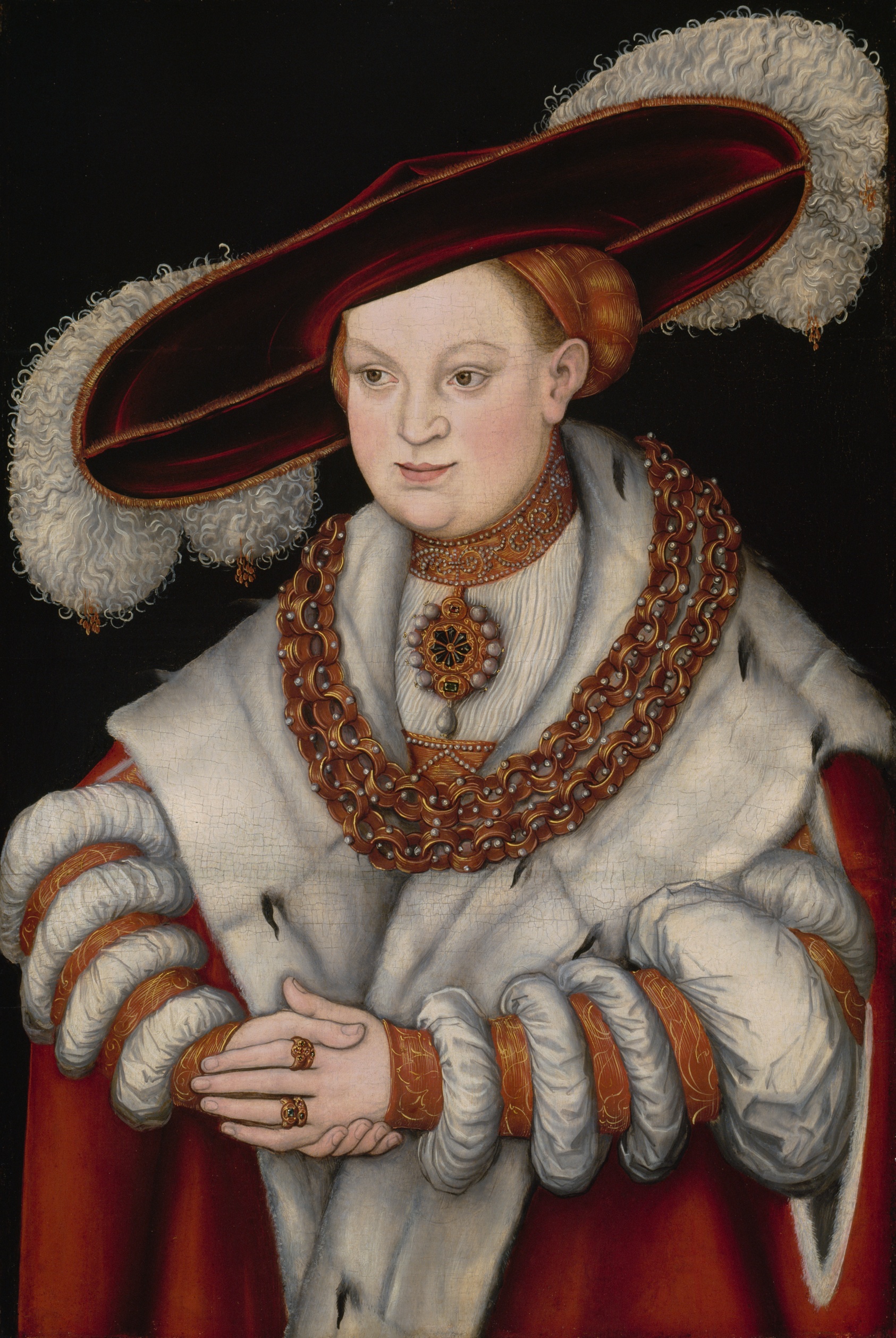 A work made of oil on panel.