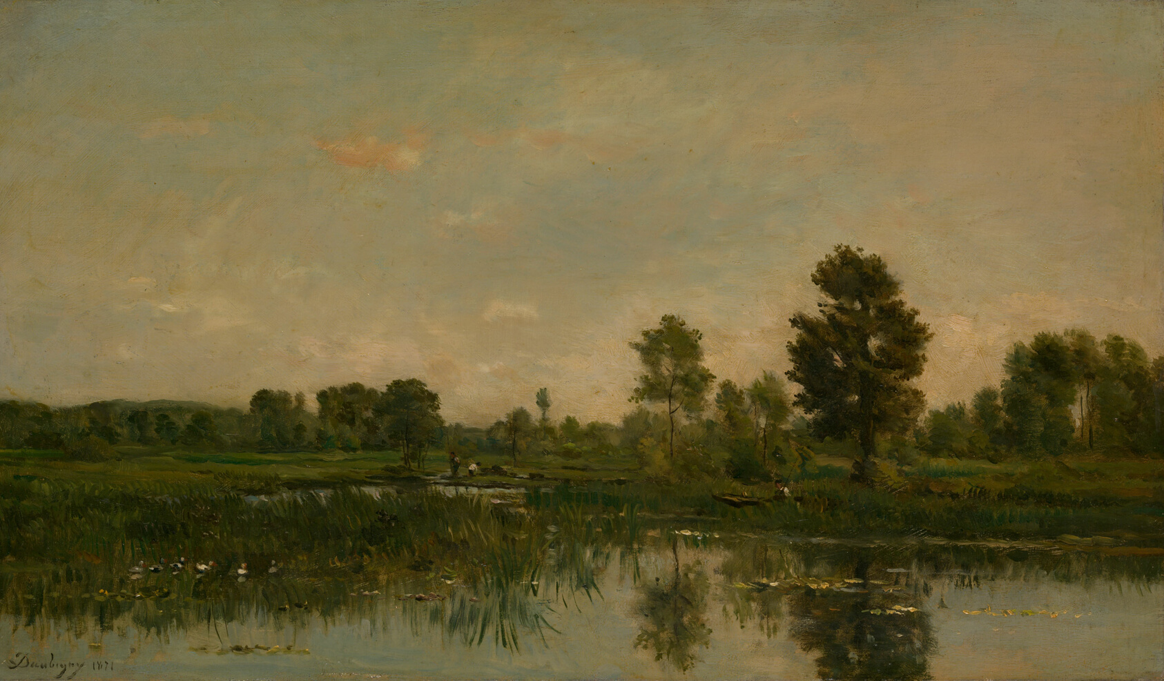A work made of oil on panel.