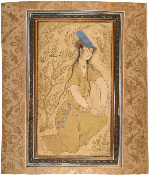 Girl in a Fur Hat by Reza Abbasi