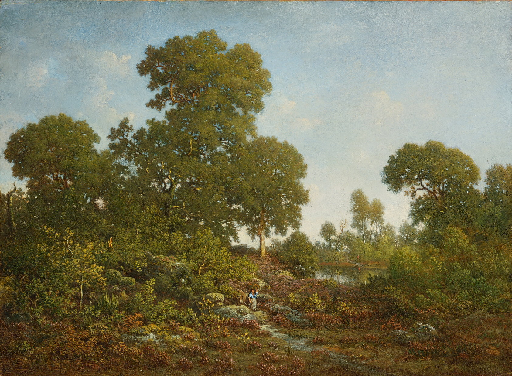 A work made of oil on panel.