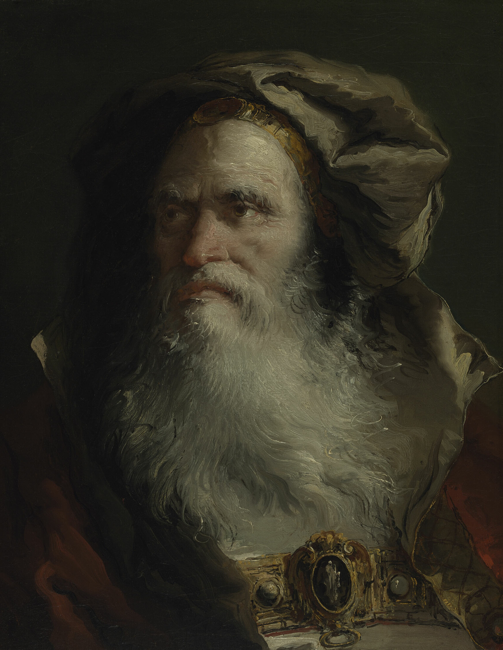 A work made of oil on canvas.