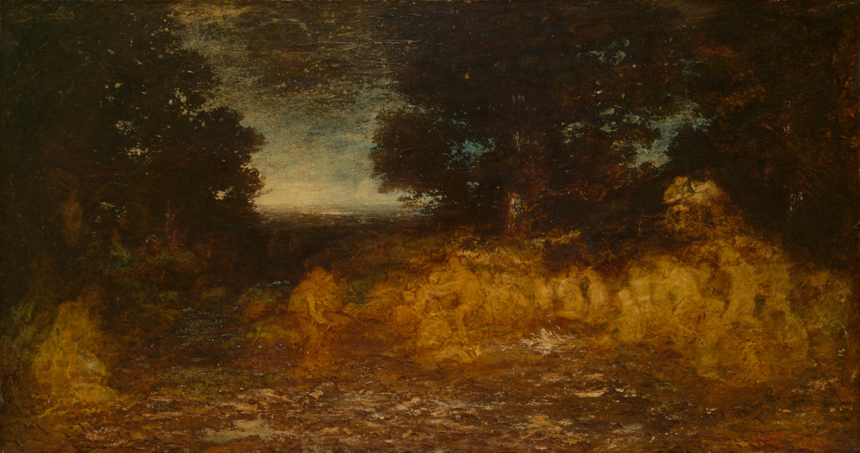 A work made of oil on canvas.