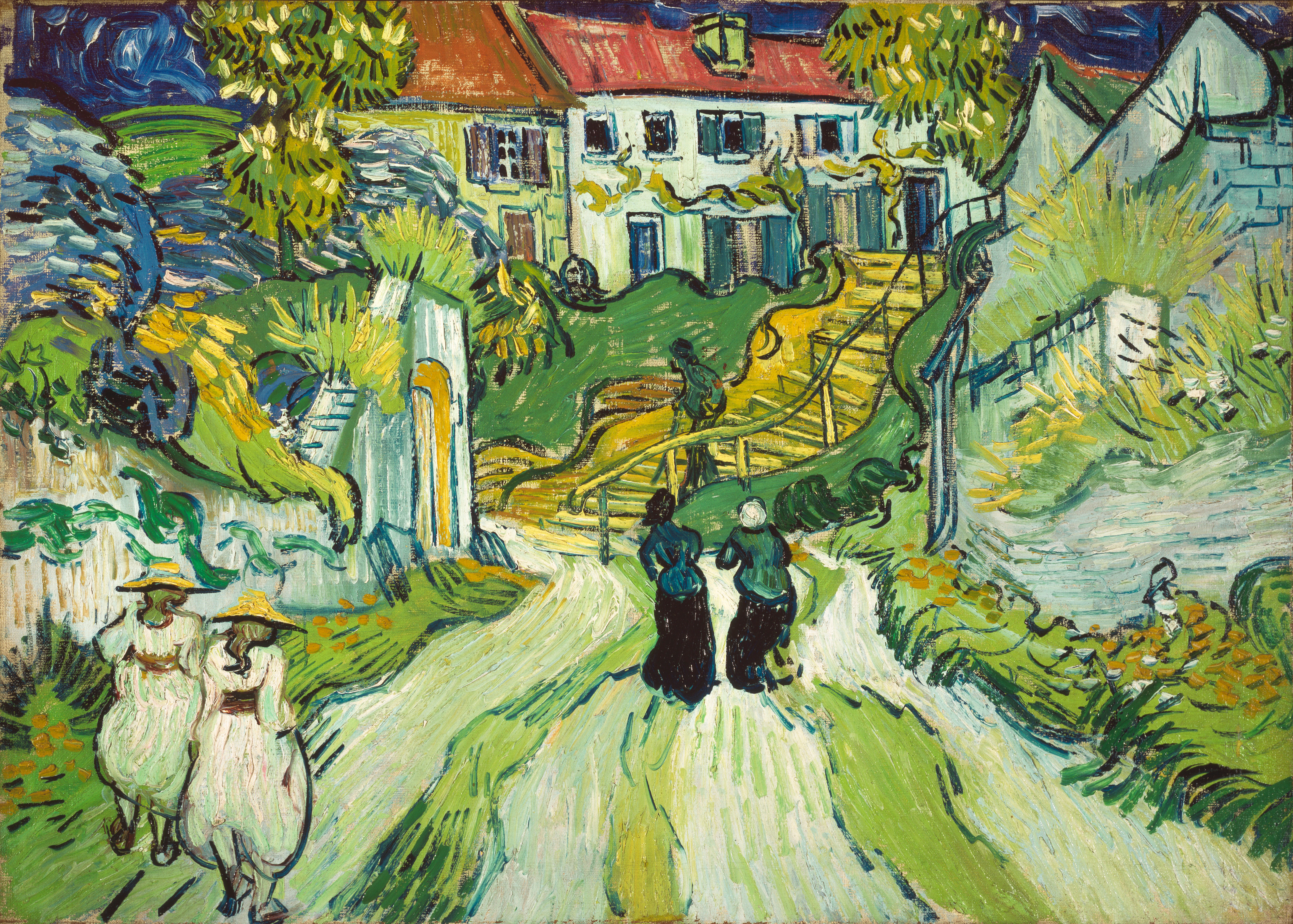 Stairway at Auvers, 1890-07, by Vincent van Gogh