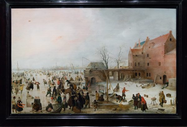 A Scene on the Ice near a Town by Hendrick Avercamp