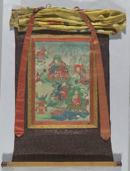 A work made of opaque watercolor on cotton.
