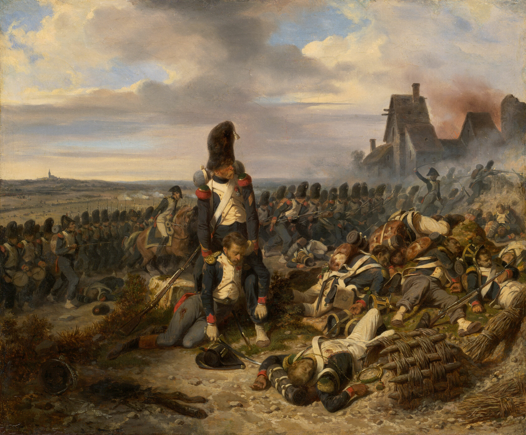 A work made of oil on canvas.