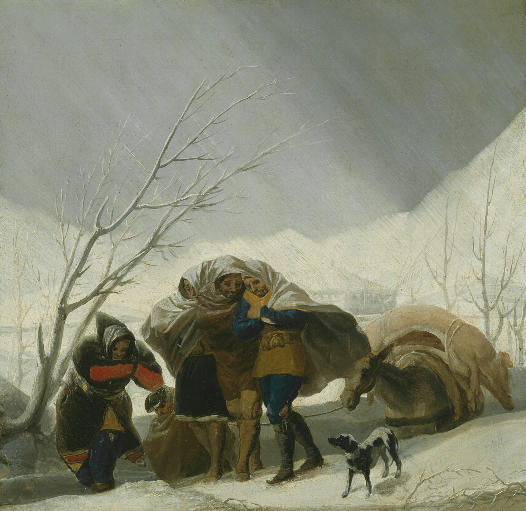 A work made of oil on canvas.