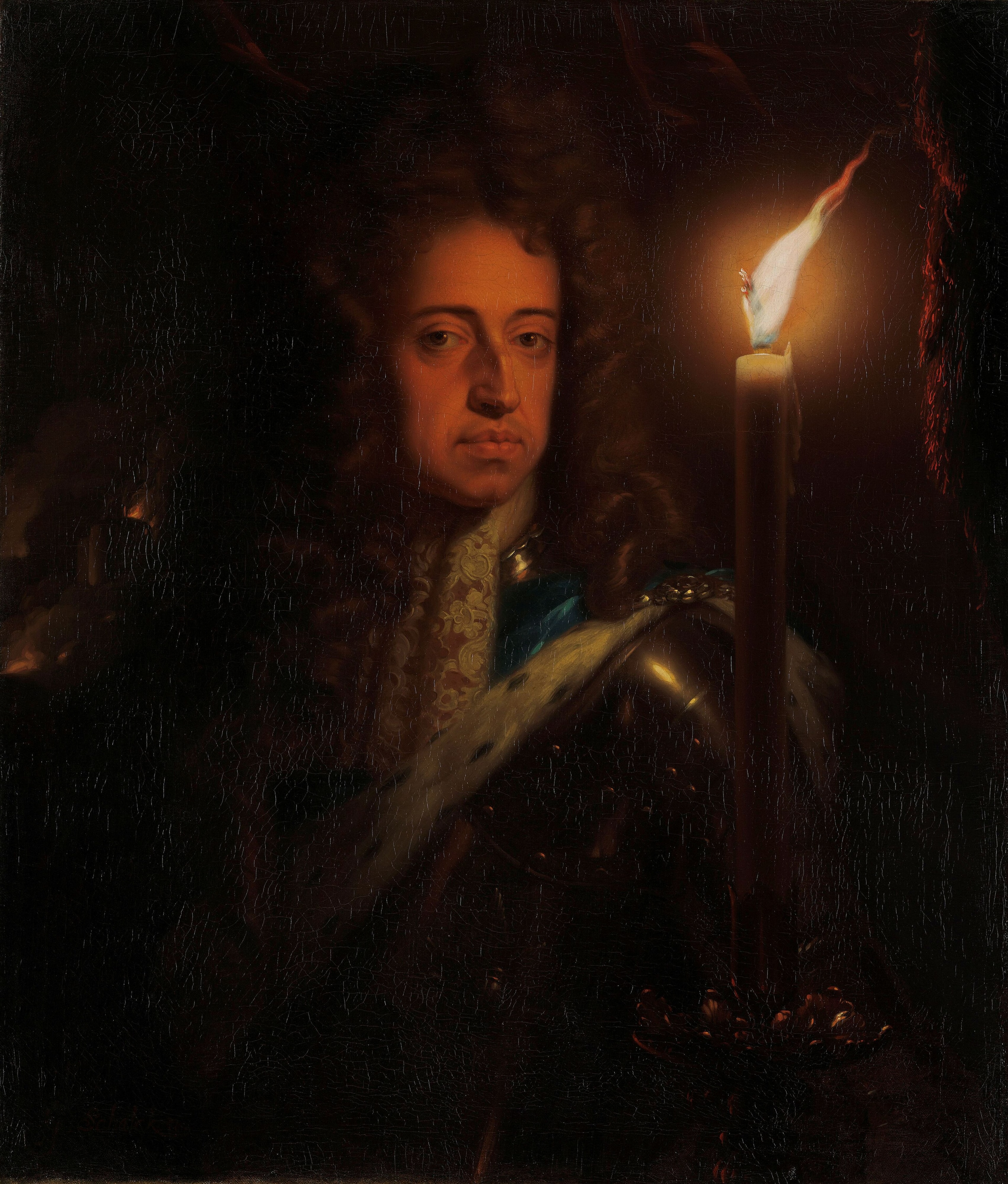 Willem III, prins van Oranje, koning van Engeland en stadhouder by Godfried Schalcken
