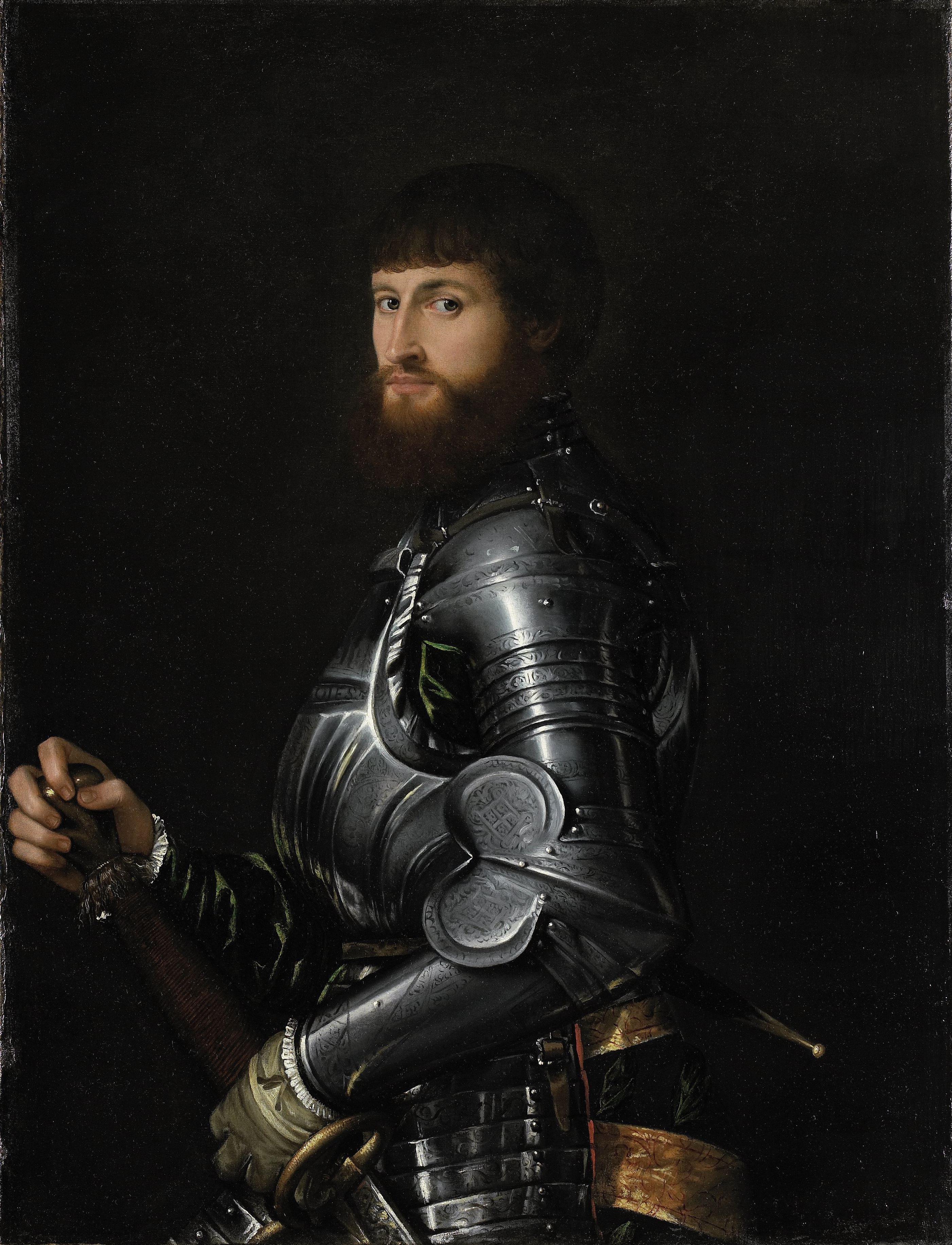 Portrait of a Nobleman in Armour by Giovanni Battista Moroni