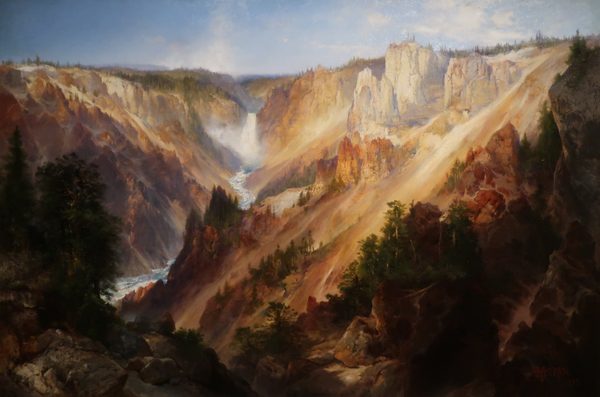 Lower Falls, Yellowstone Park by Thomas Moran, Crystal Bridges Museum by Thomas Moran