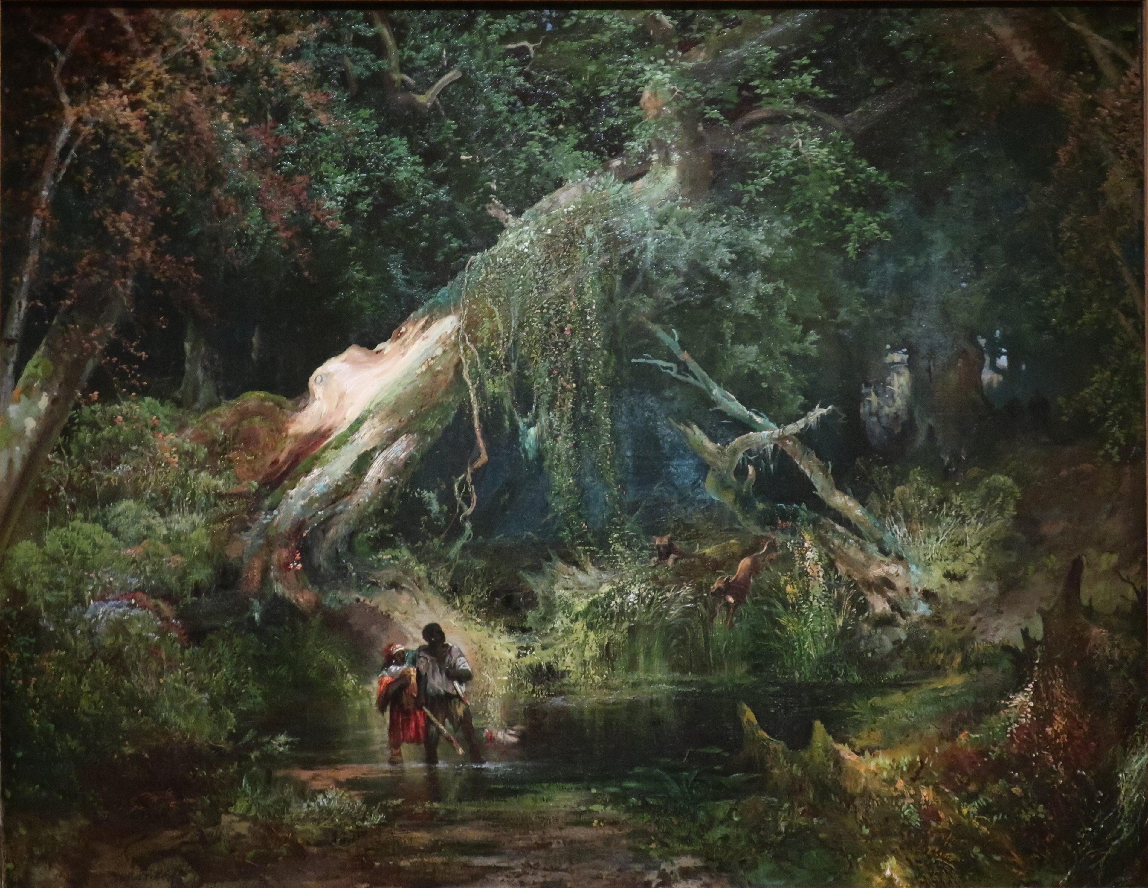 Slave Hunt, Dismal Swamp, Virginia by Thomas Moran