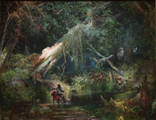Slave Hunt, Dismal Swamp, Virginia by Thomas Moran