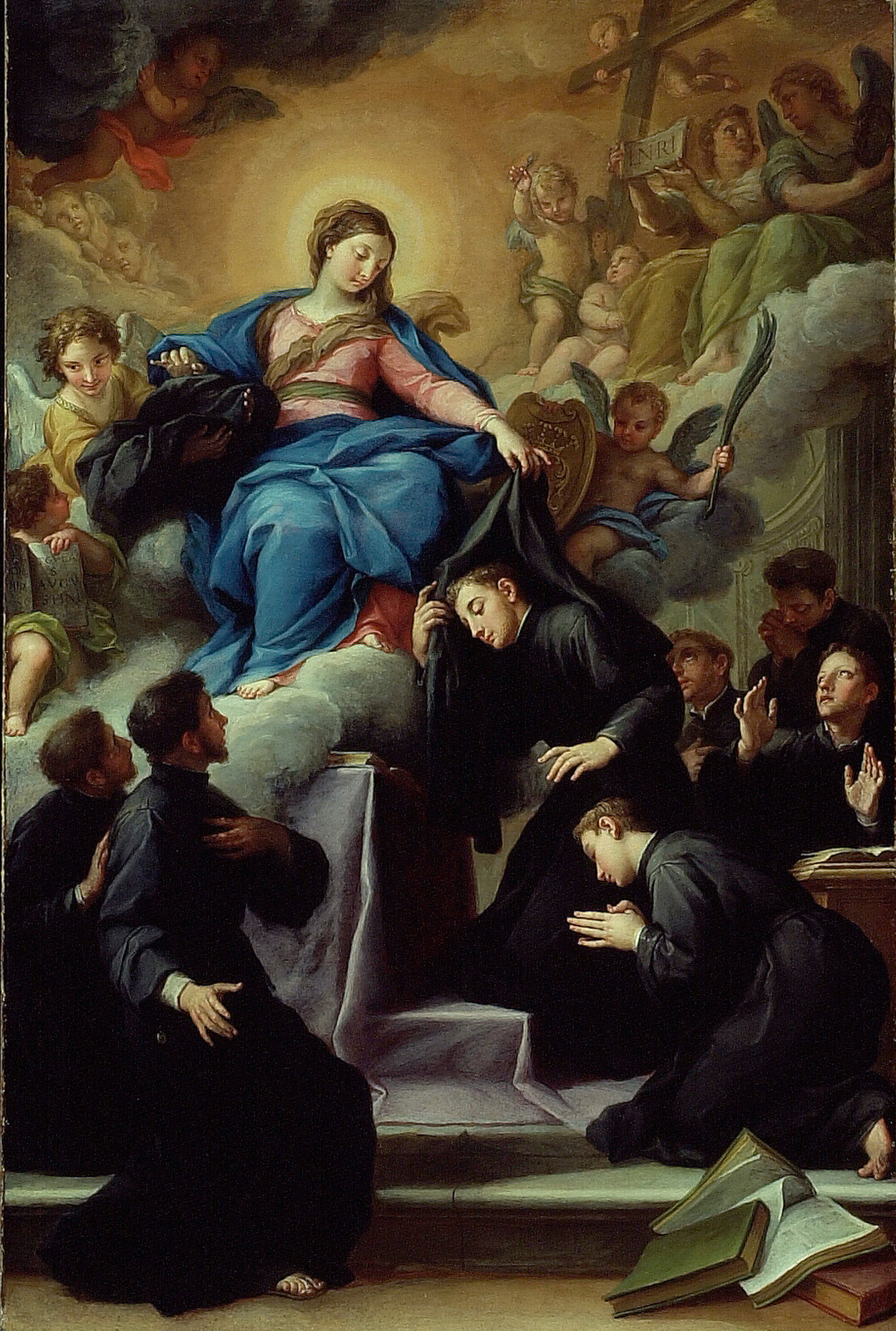 A work made of oil on canvas.