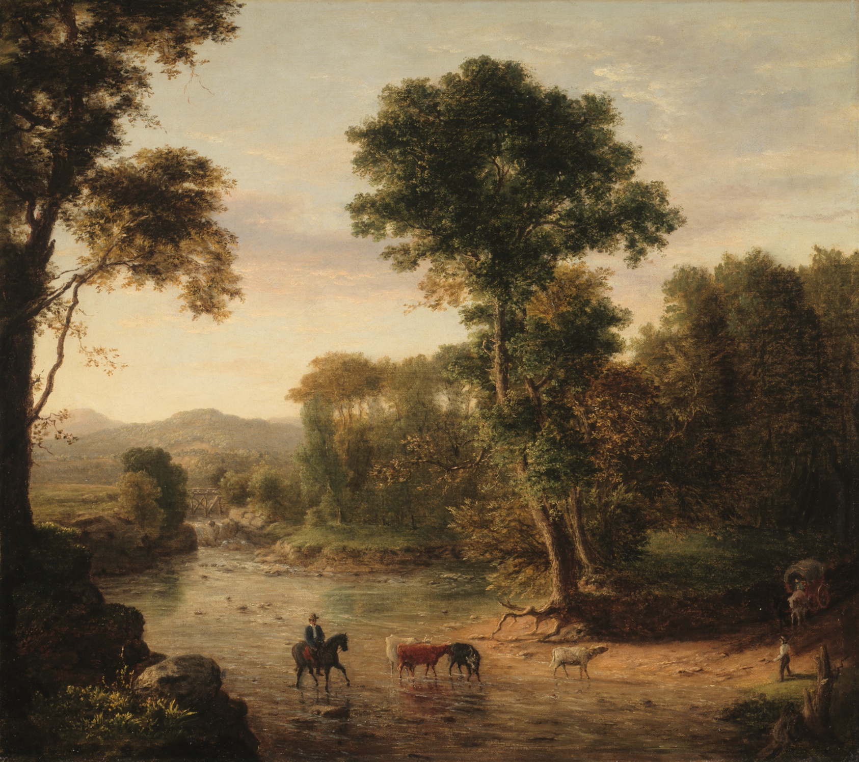 A work made of oil on canvas.