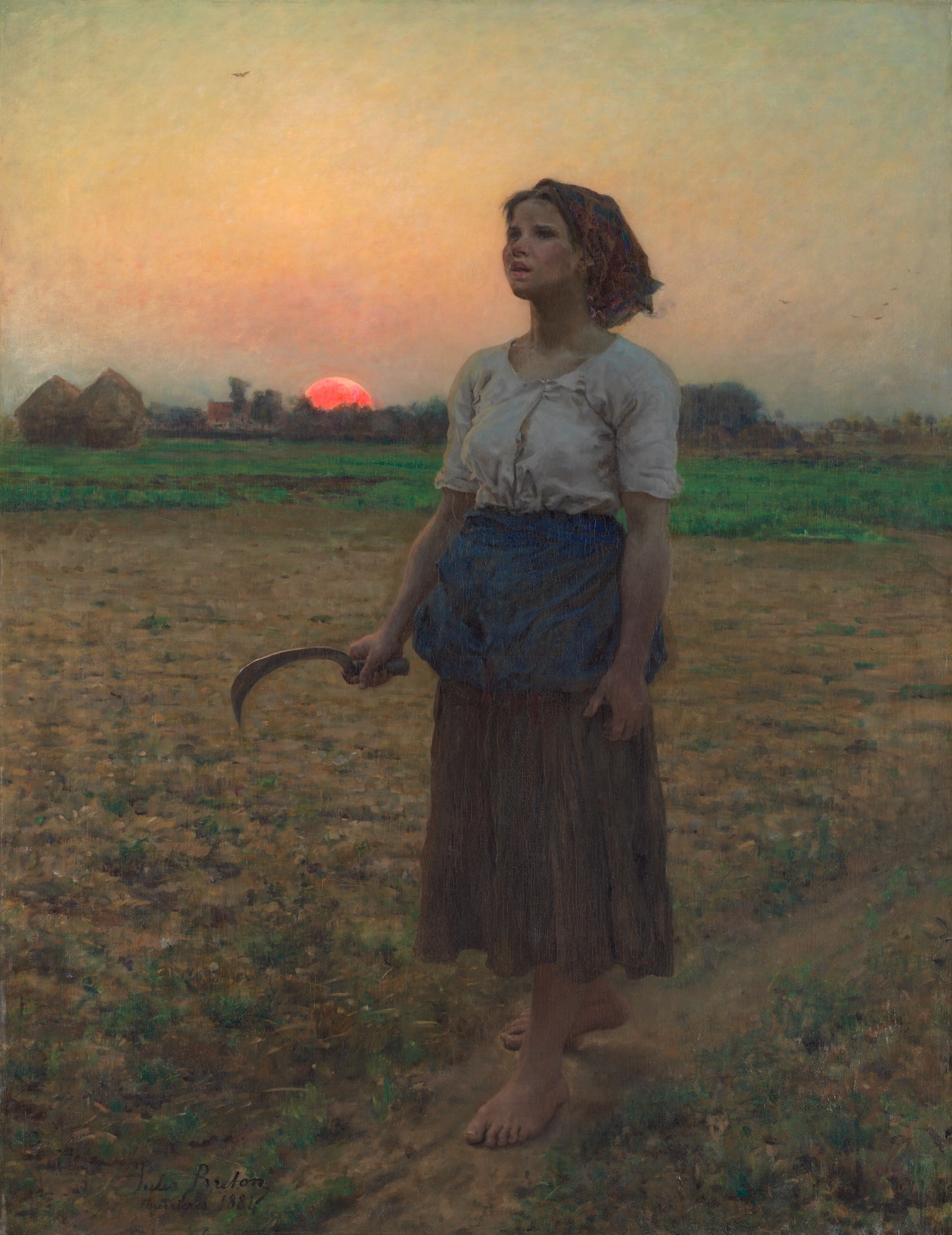 A work made of oil on canvas.