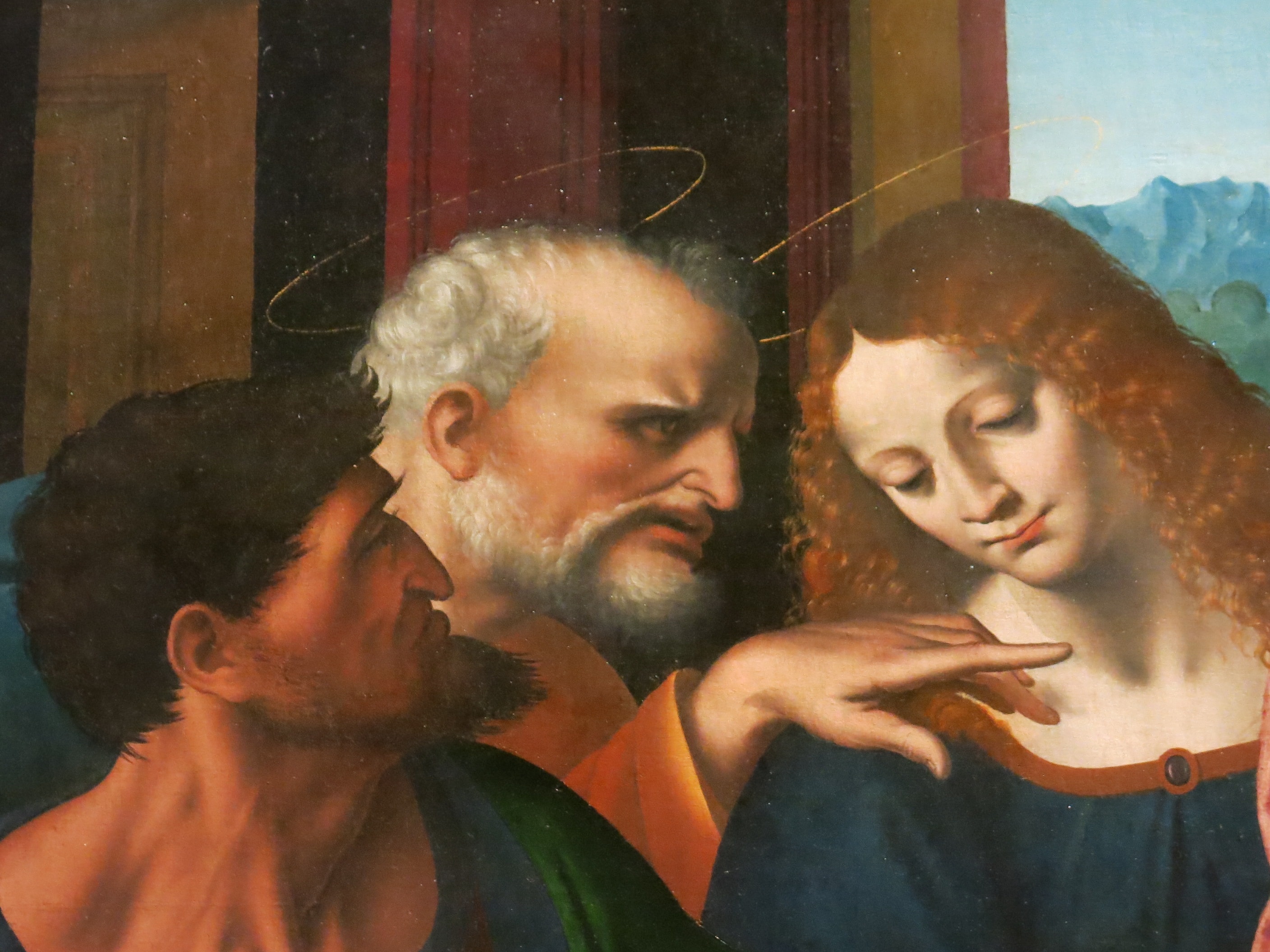 Judas, Pierre et Jean sur le tableau de la Cène de Marco d'Oggiono by Tangopaso