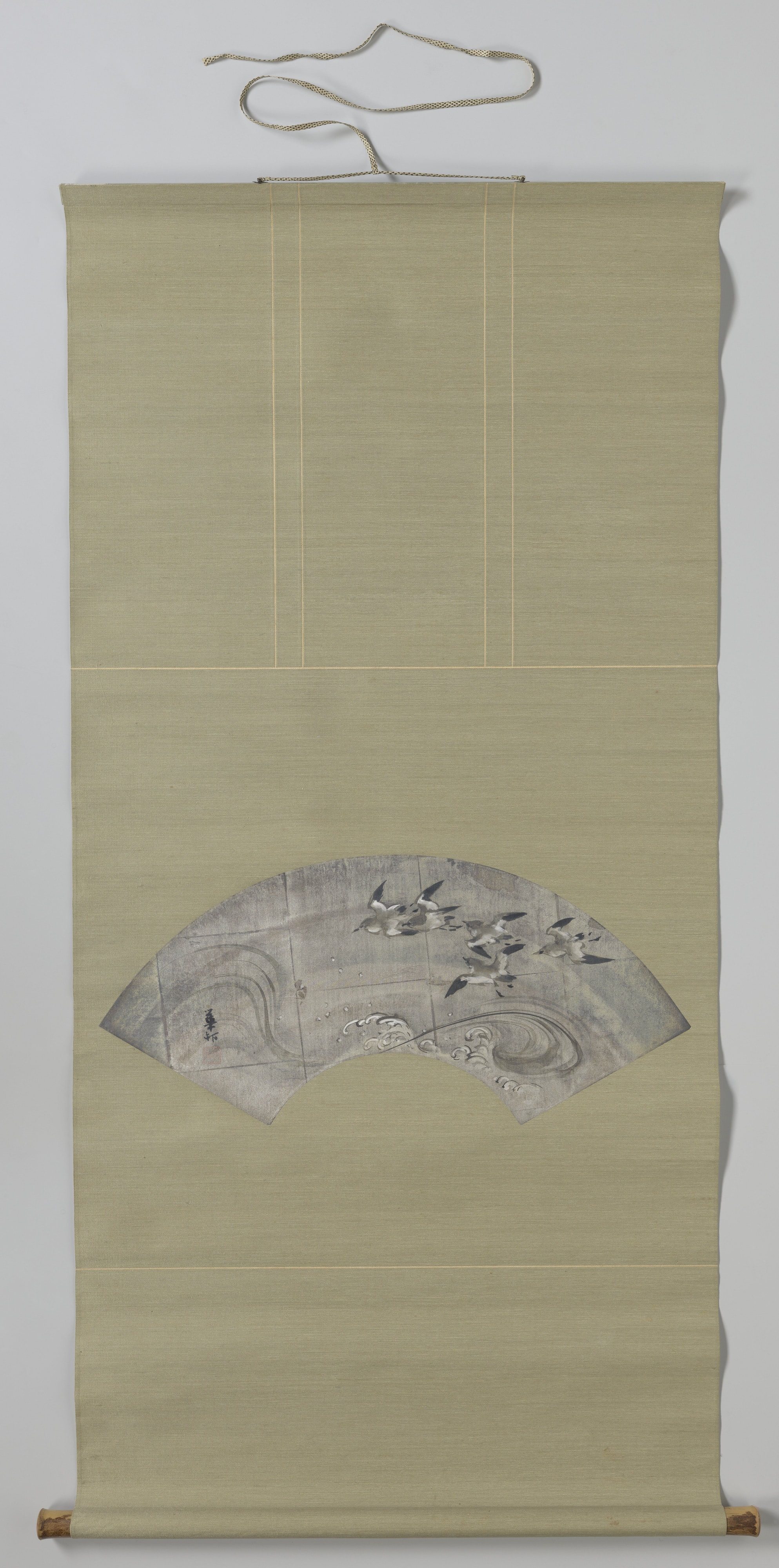 Plevieren in vlucht, AK-RAK-2000-11 by Suzuki Kason