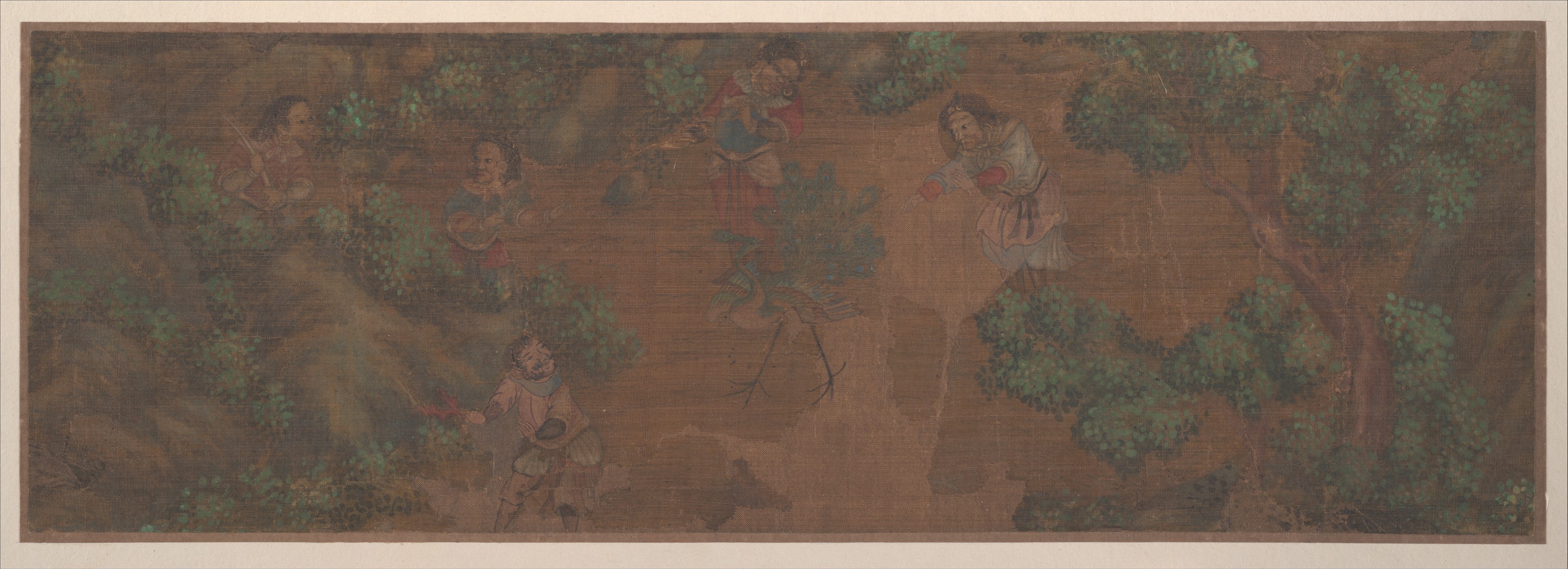 Landscape Painting of Figure in Woodland Setting by anonymous