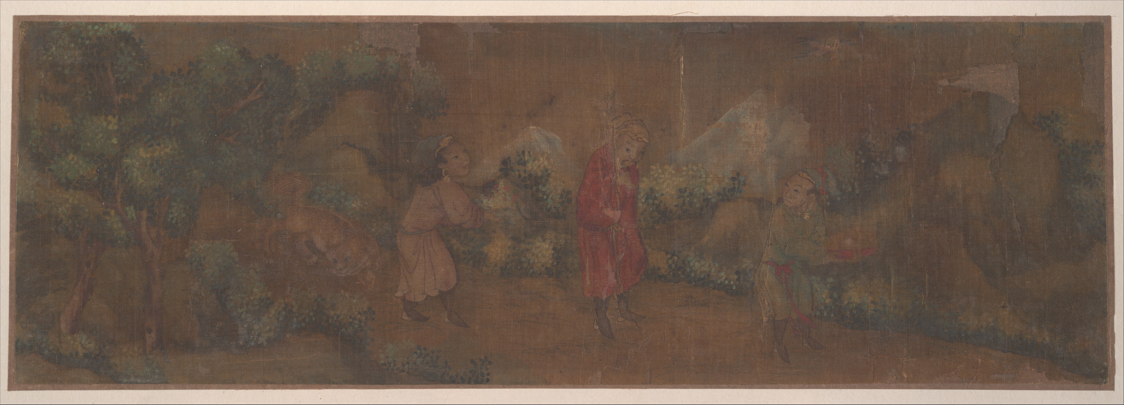 Landscape Painting of Figure in Woodland Setting by anonymous