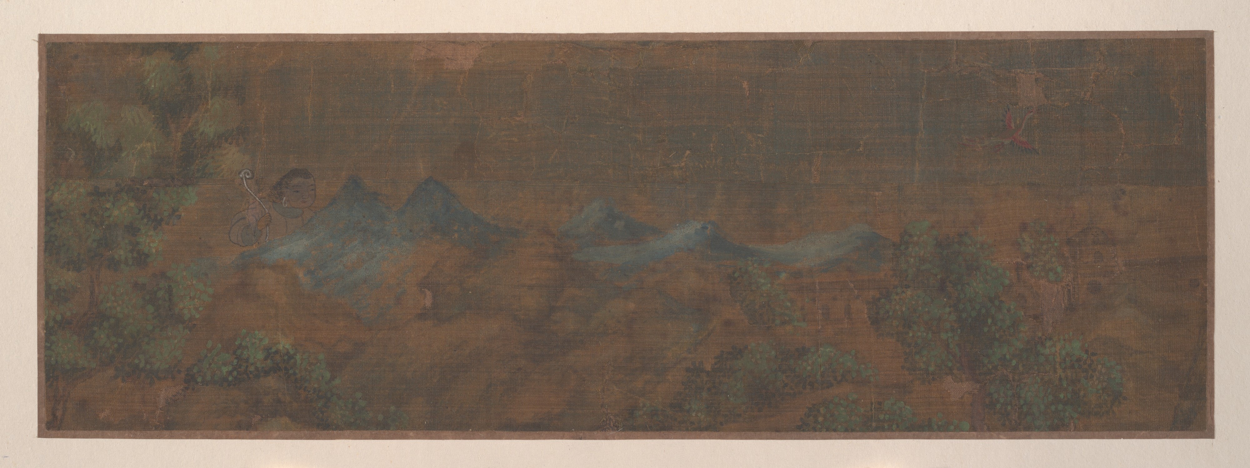 Landscape Painting of Figure in Woodland Setting by anonymous