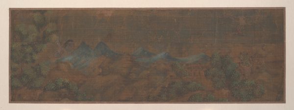 Landscape Painting of Figure in Woodland Setting by anonymous