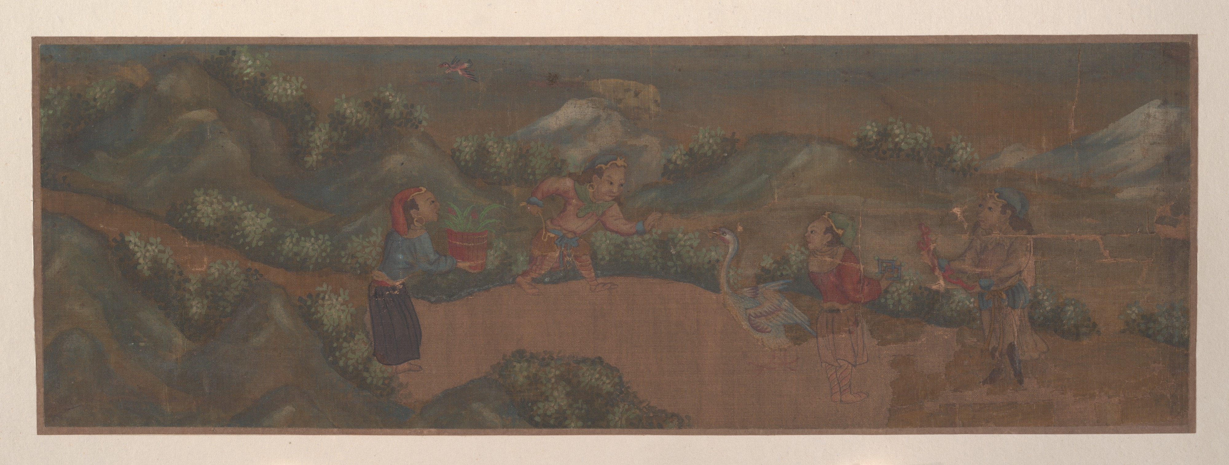 Landscape Painting of Figure in Woodland Setting by anonymous