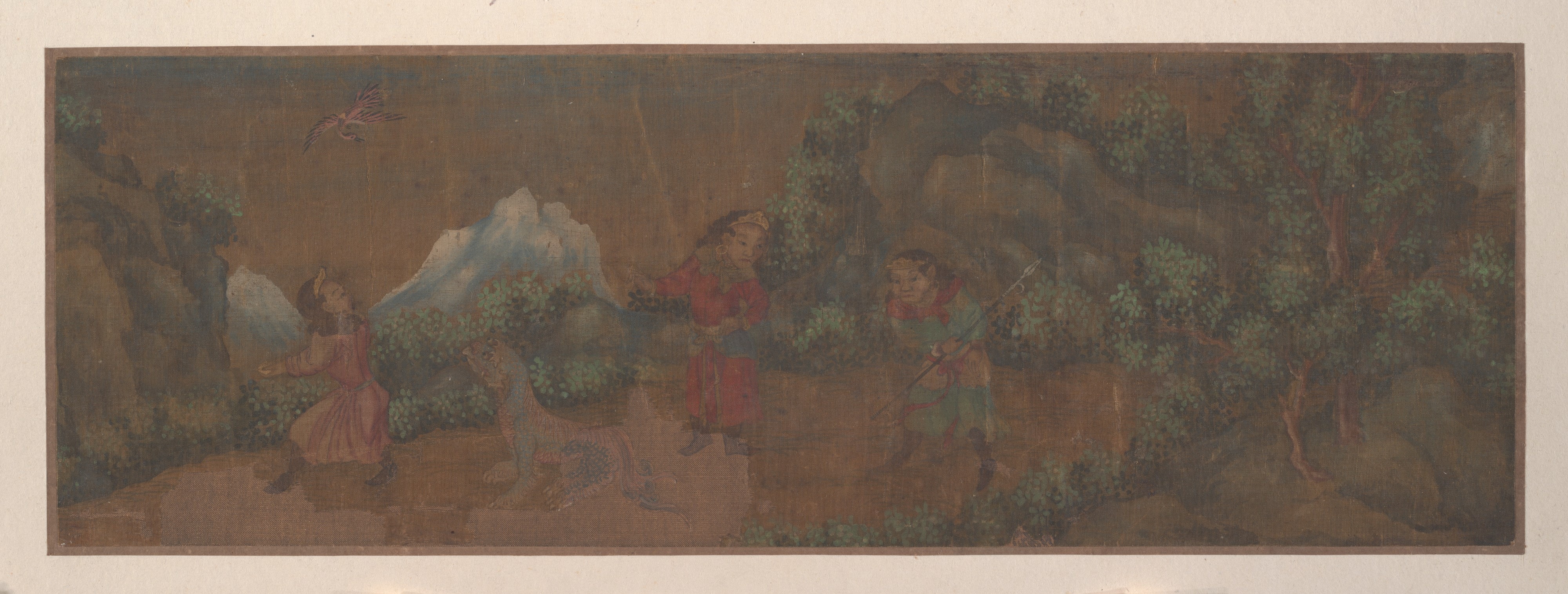 Landscape Painting of Figure in Woodland Setting by anonymous
