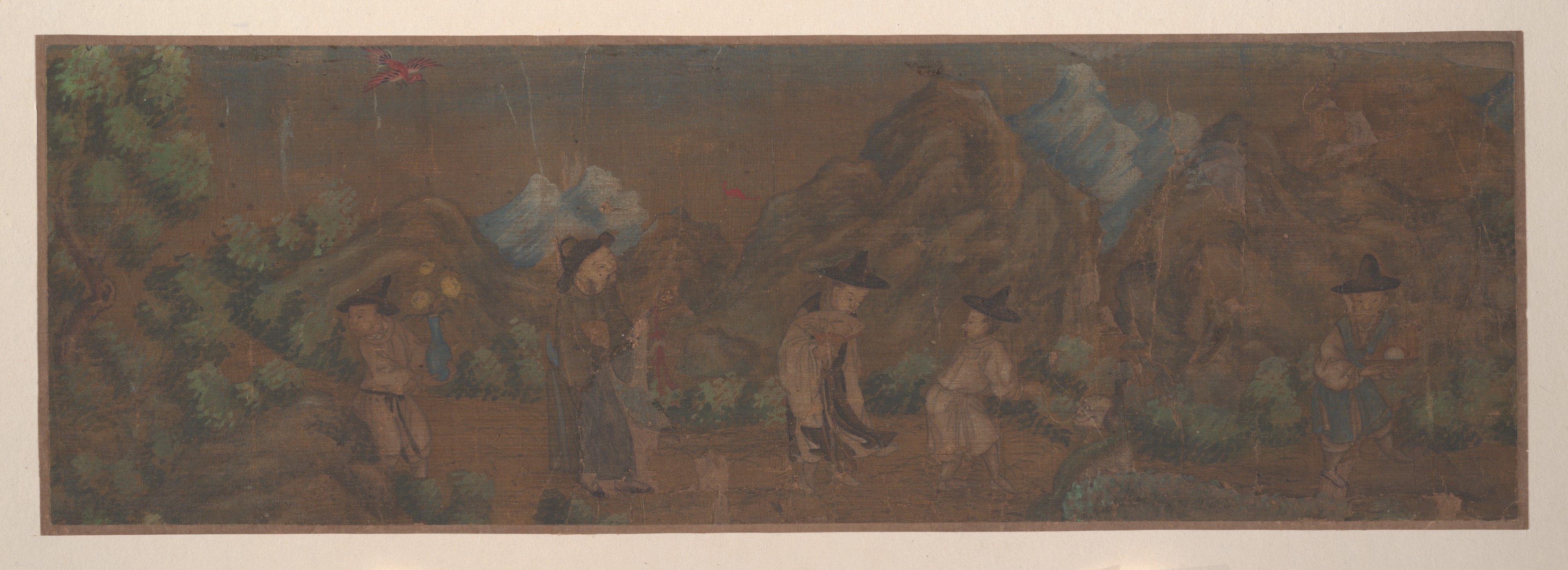 Landscape Painting of Figure in Woodland Setting by anonymous